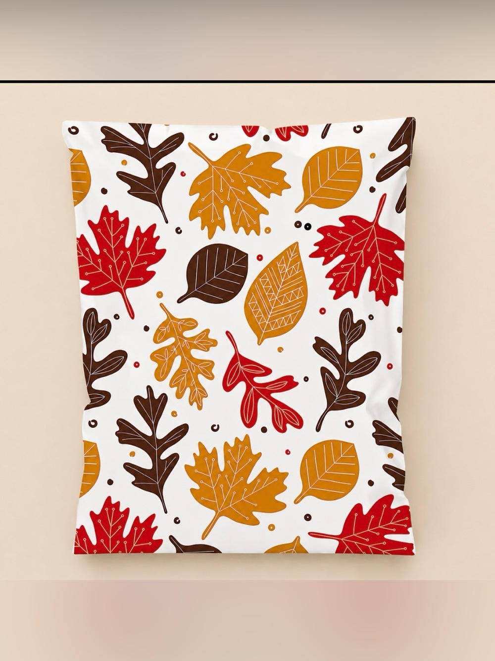 20 14.5โ x 19โ Halloween Autumn Leaves Poly Mailers - Picture 7 of 7